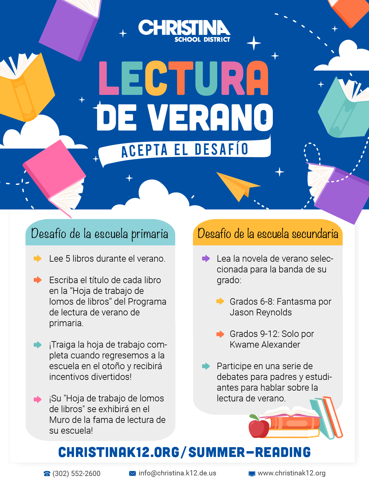thumbnail screenshot of the Summer Raeding Program flyer in spanish