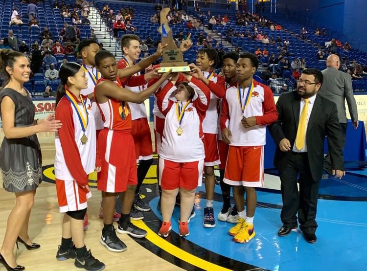 Glasgow High School captured the first ever DIAA/Special Olympics Delaware Unified Basketball state championship with a 39-36