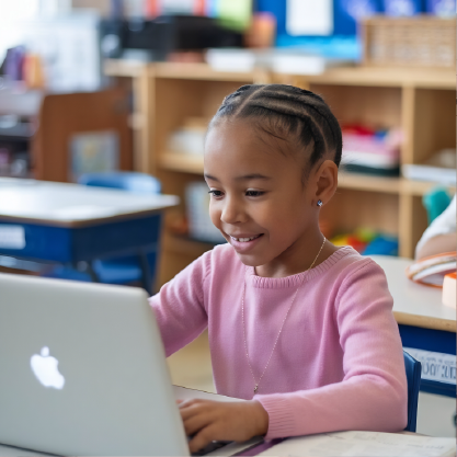 close up of student using laptop