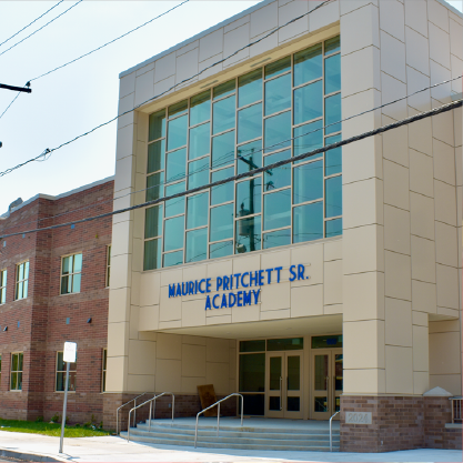 front of the maurice pritchett sr. academy