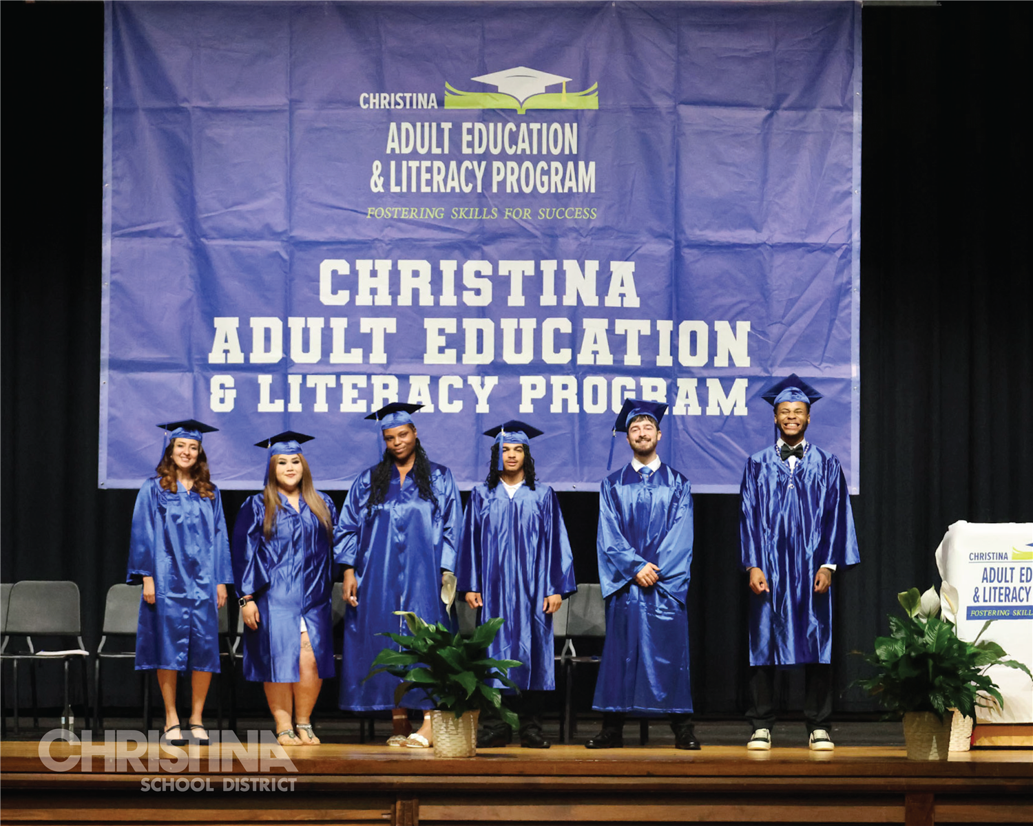 Photo of students who graduated from Christina Adult Education & Literacy Program