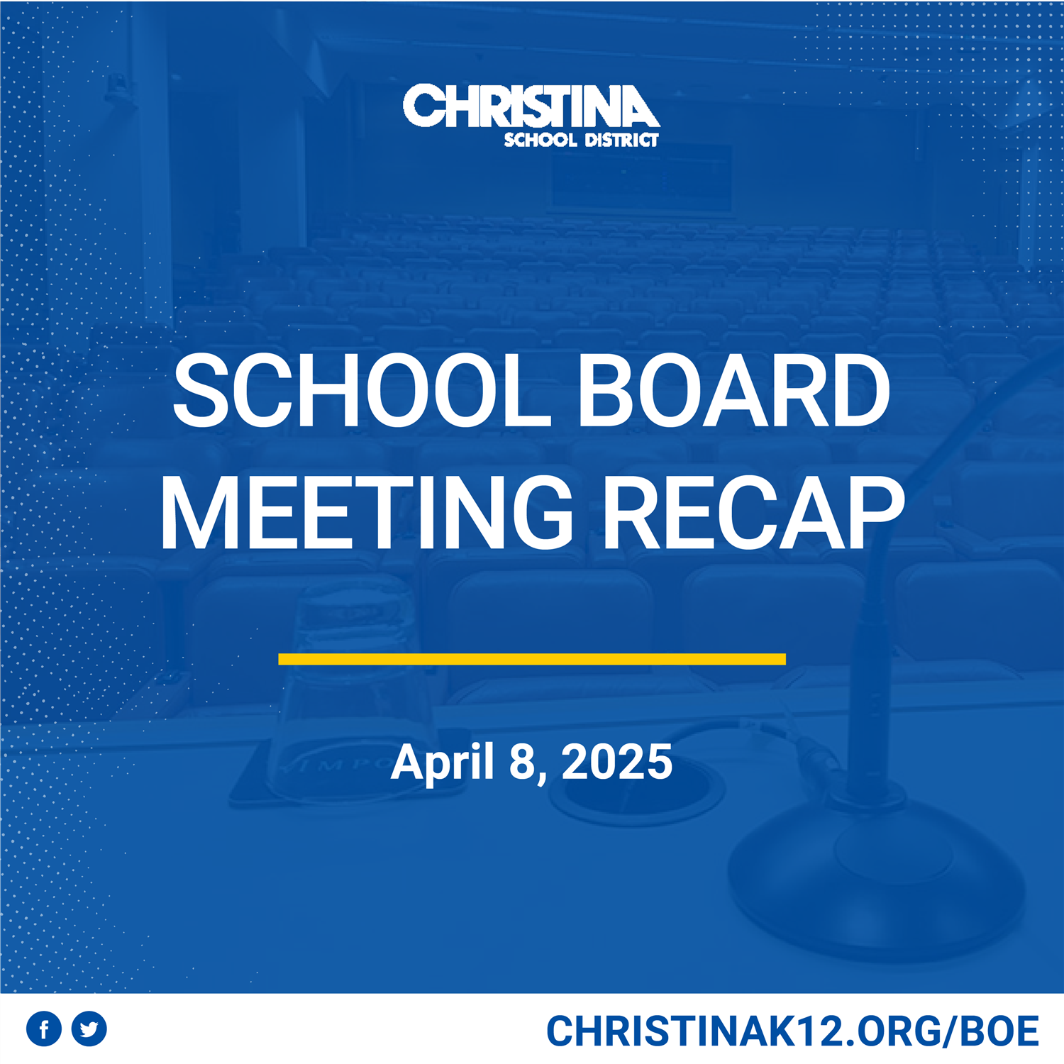 Christina School District Board Meeting Recap April 8, 2025