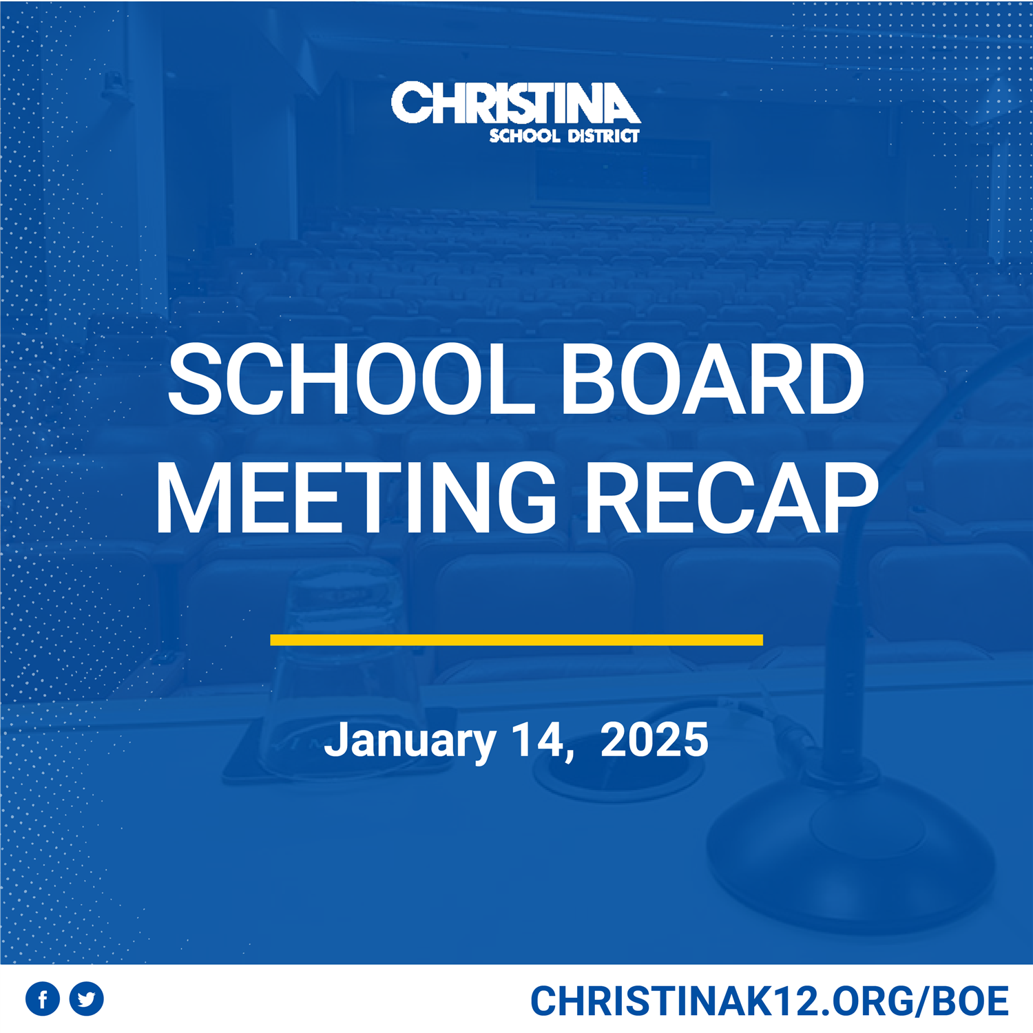 Christina School District Board Meeting Recap January 15, 2025