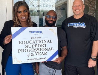 Christina School District 2023-2024 Educational Support Professional of the Year with Administration