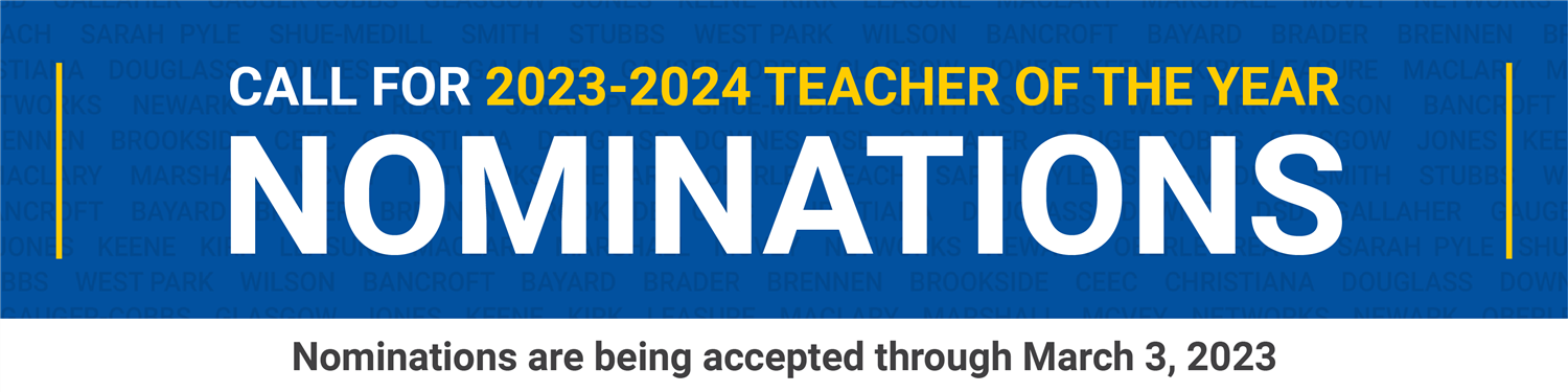 Call for nominations banner