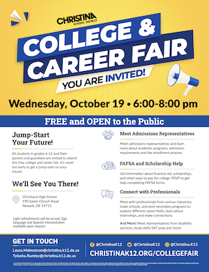 Screenshot of the College Fair Flyer