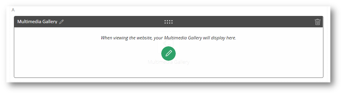 multimedia gallery app - hover to click pencil to edit 
