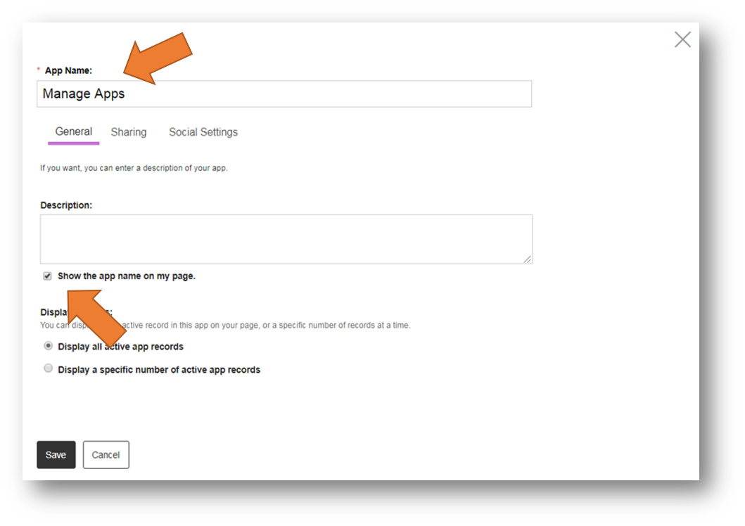 edit app options 