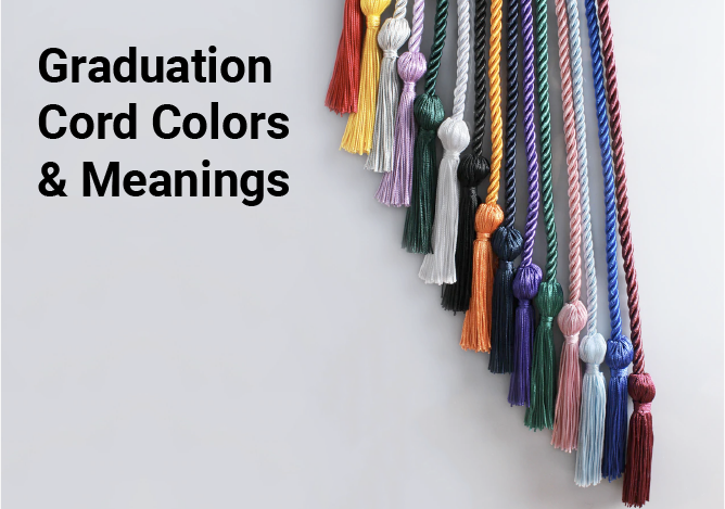 Photo of graduation cords in multiple colors
