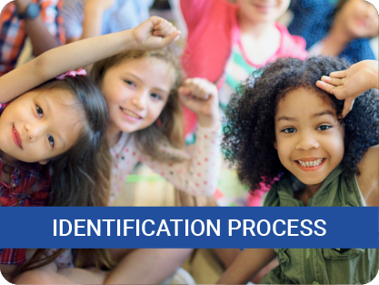 'Identification Process' - image of happy young students smiling at at the camera 