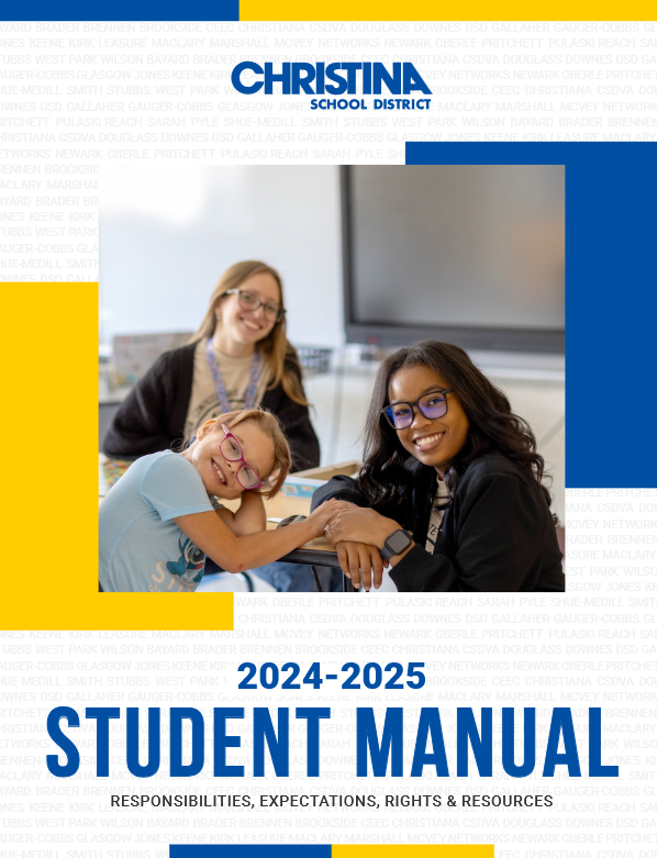 Cover of the 2024-2025 SY Student Manual for Christina School District
