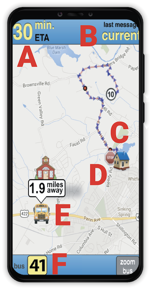 WherestheBus App - Screenshot